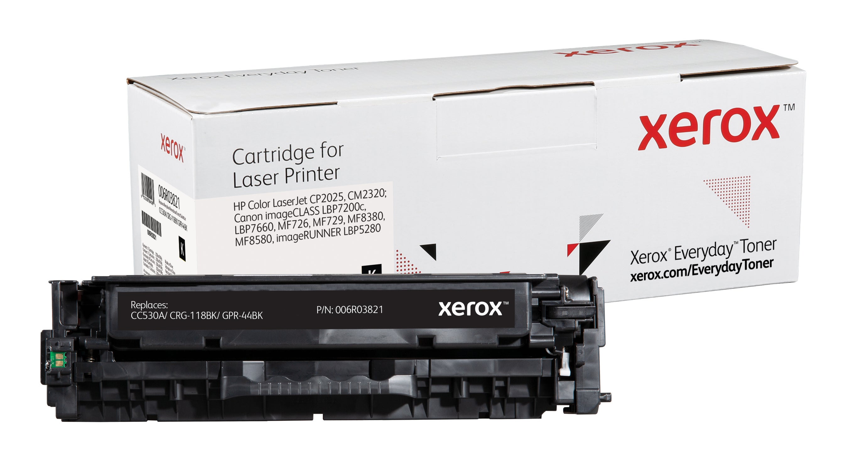 Xerox Everyday-Toner Schwarz für HP CC530A/CRG-118BK/GPR-44BK, wiederaufbereitet Xerox Everyday-Toner Schwarz für HP CC530A/CRG-118BK/GPR-44BK, wiederaufbereitet